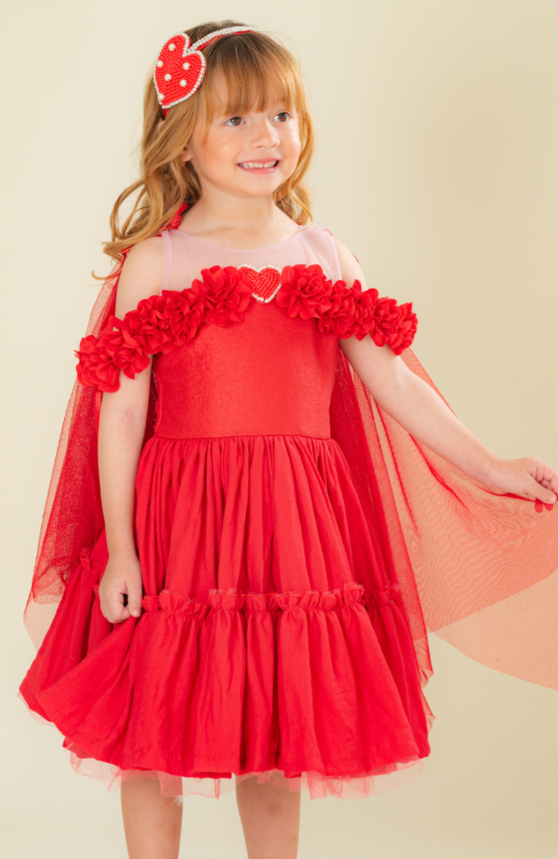 Vestido para niña Fragmento Rojo