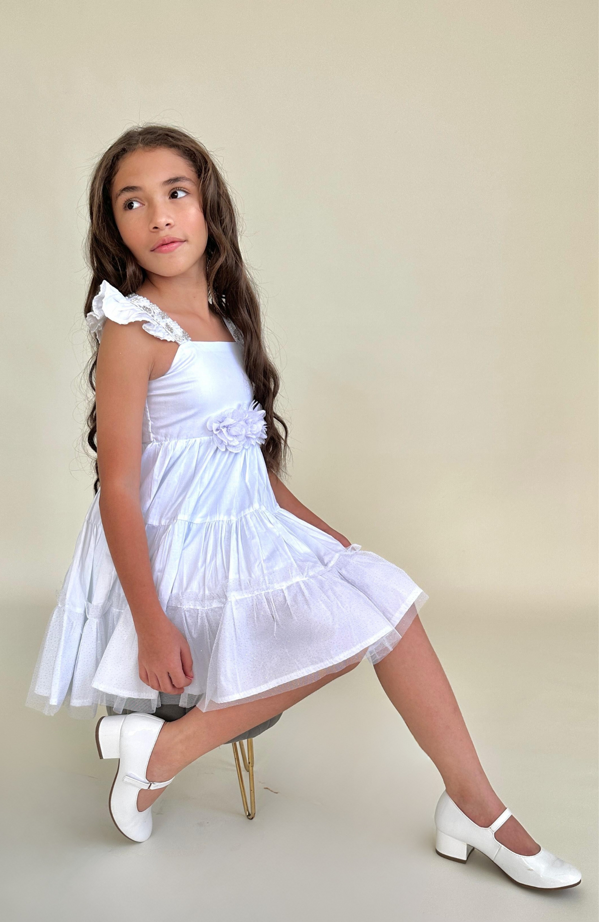 Vestido Blanco para Niña Camino