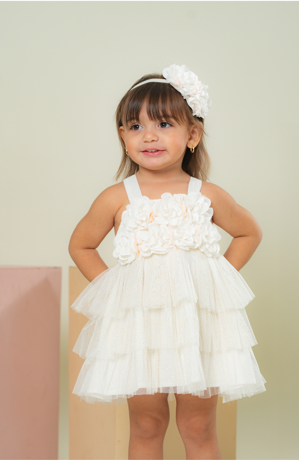 Enterizo para bebita Voz Beige