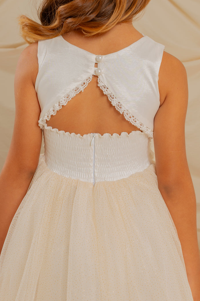 Vestido para bebita Alma Beige