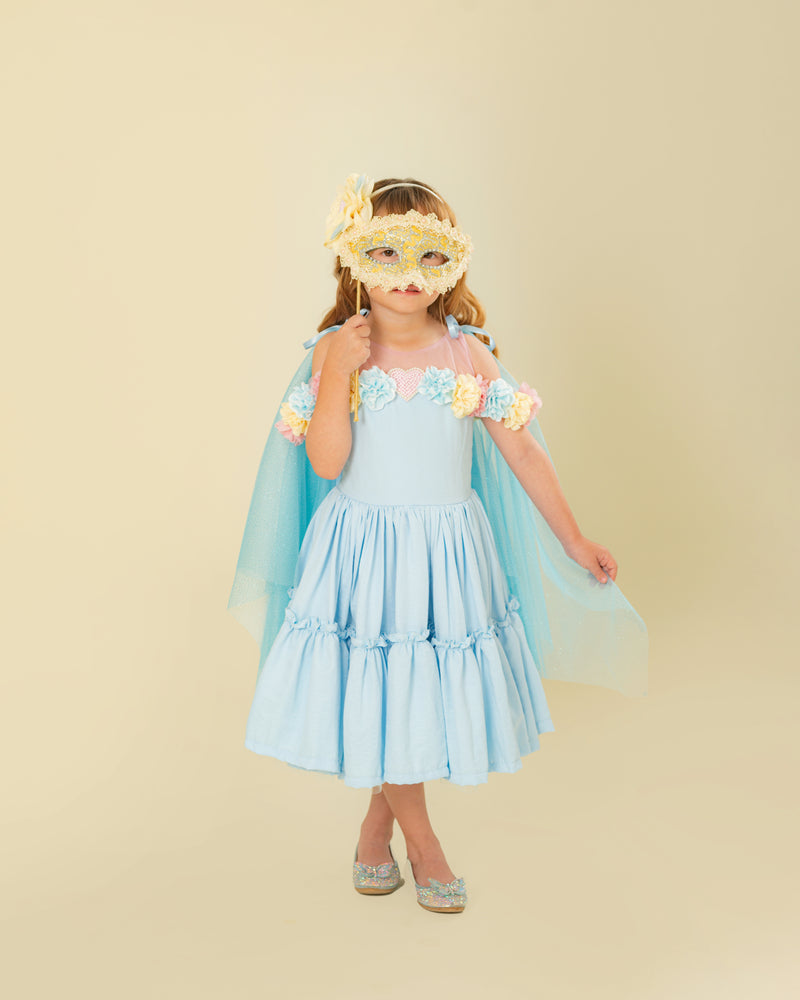 Vestido para niña Fragmento Azul