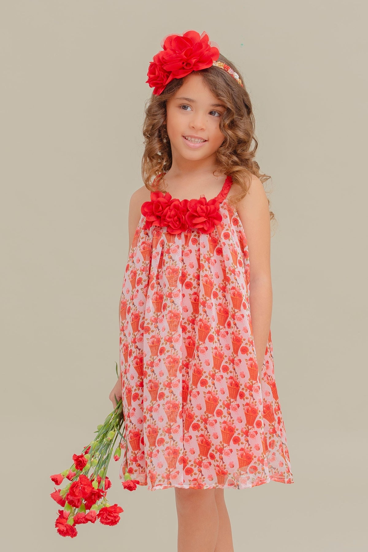 Vestido Para niña Autentica Rojo