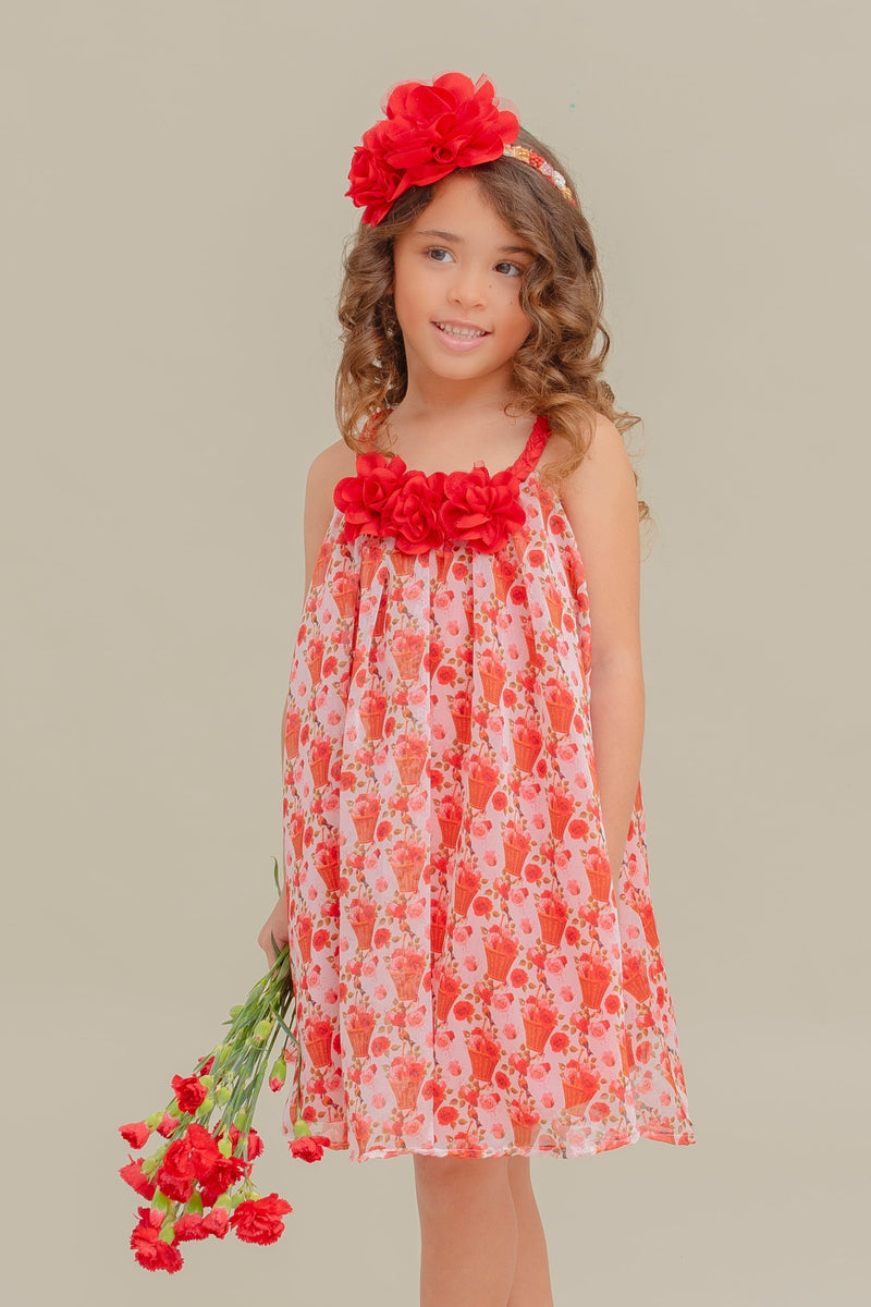 Vestido Para niña Autentica Rojo