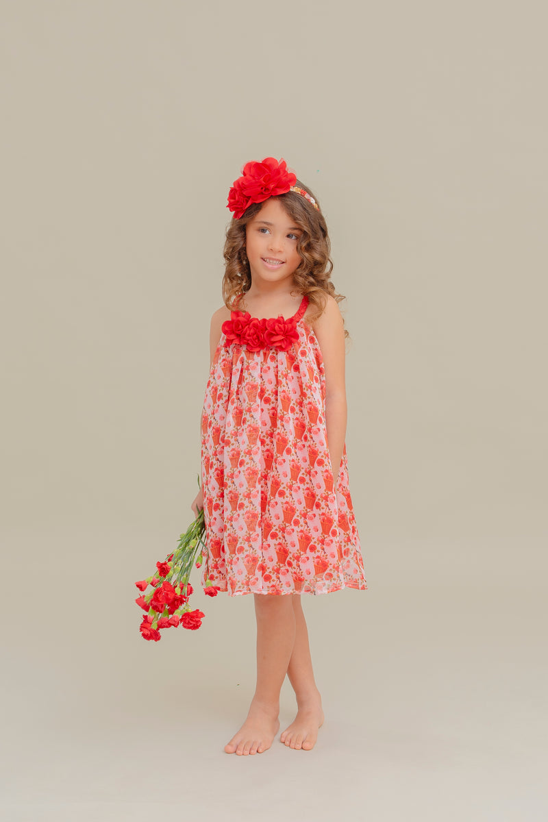 Vestido Para niña Autentica Rojo