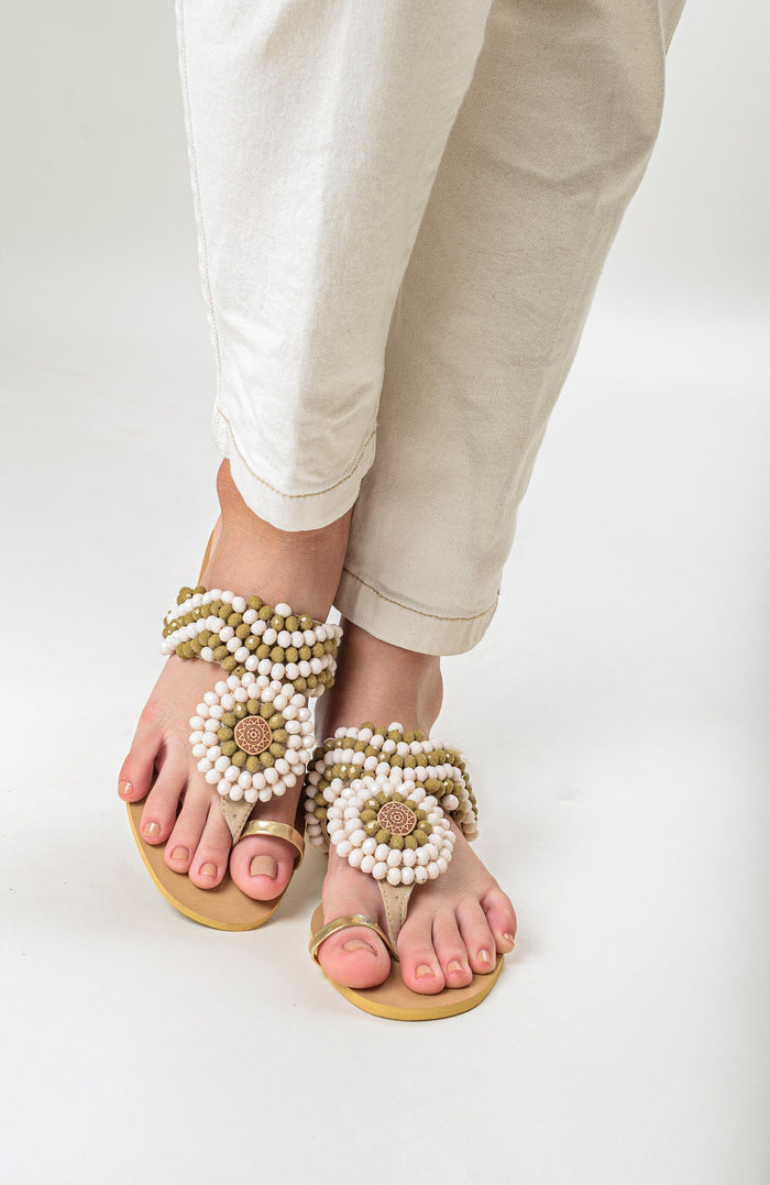 Sandalia Diosa Beige