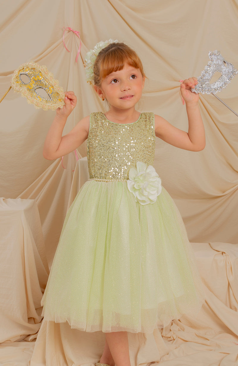Vestido para Niña Lirica verde