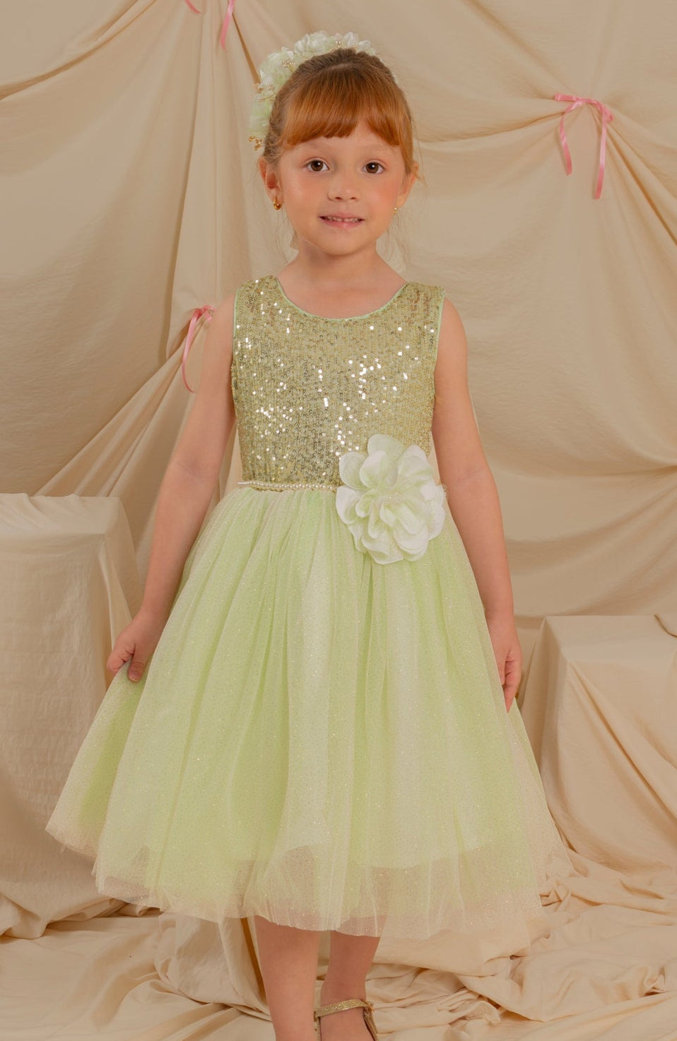 Vestido para Niña Lirica verde