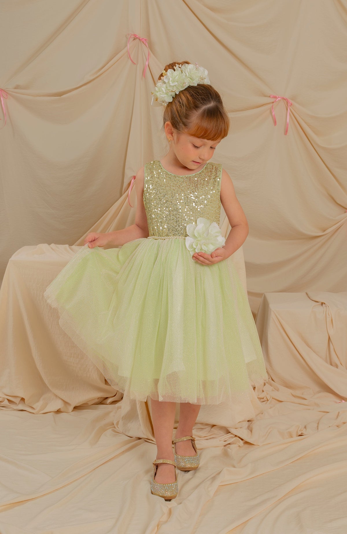 Vestido para Niña Lirica verde
