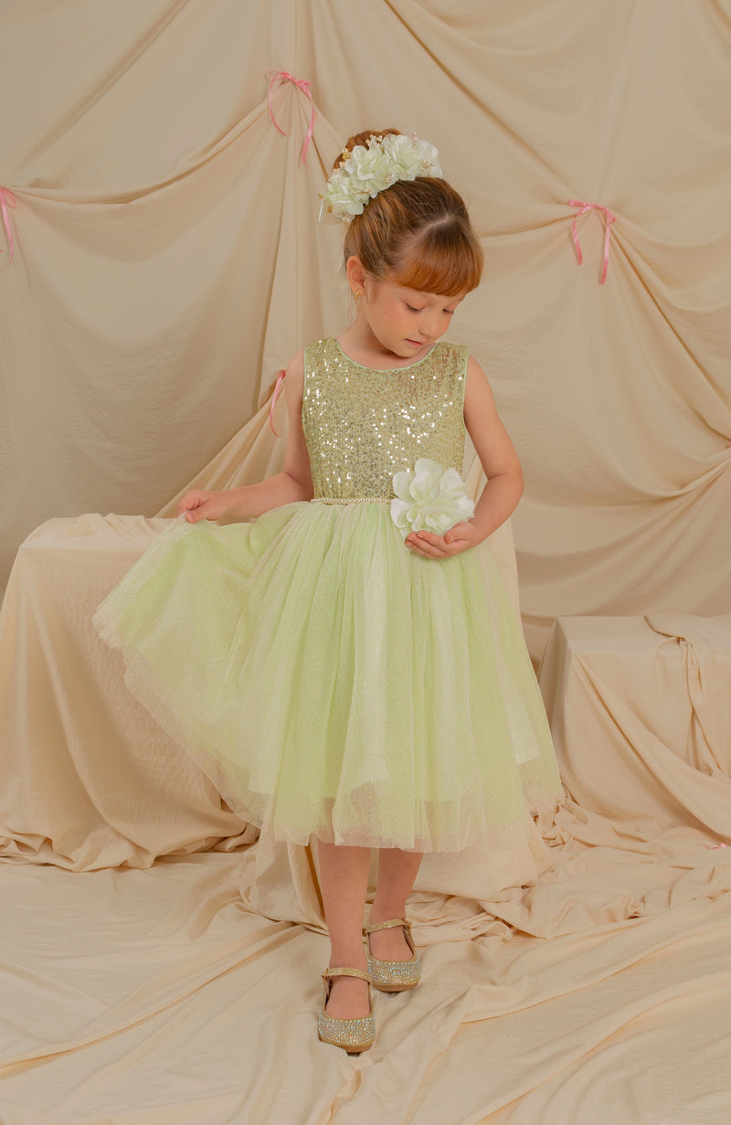 Vestido para Niña Lirica verde