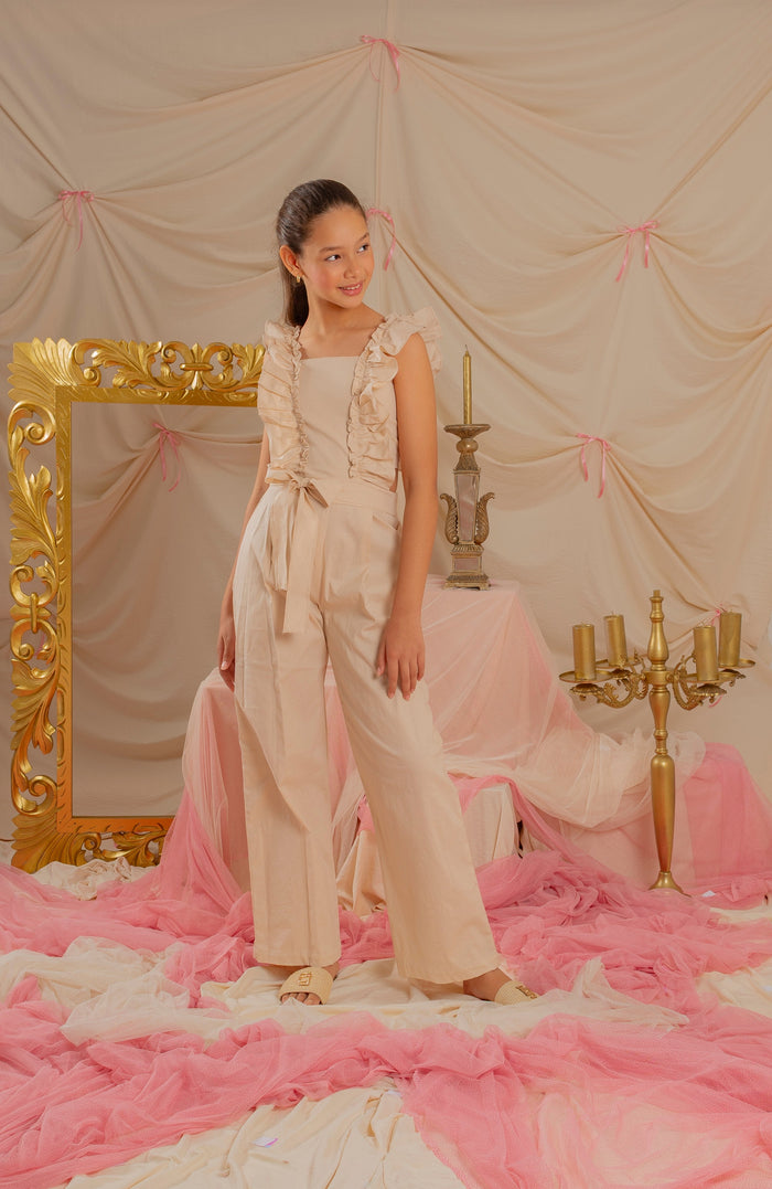 Enterizo Para Niña Calido Beige