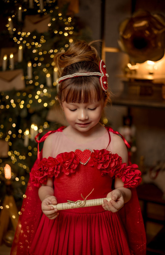 Vestido para niña Fragmento Rojo