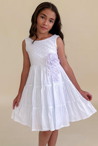 Vestido Blanco para Niña Delicada