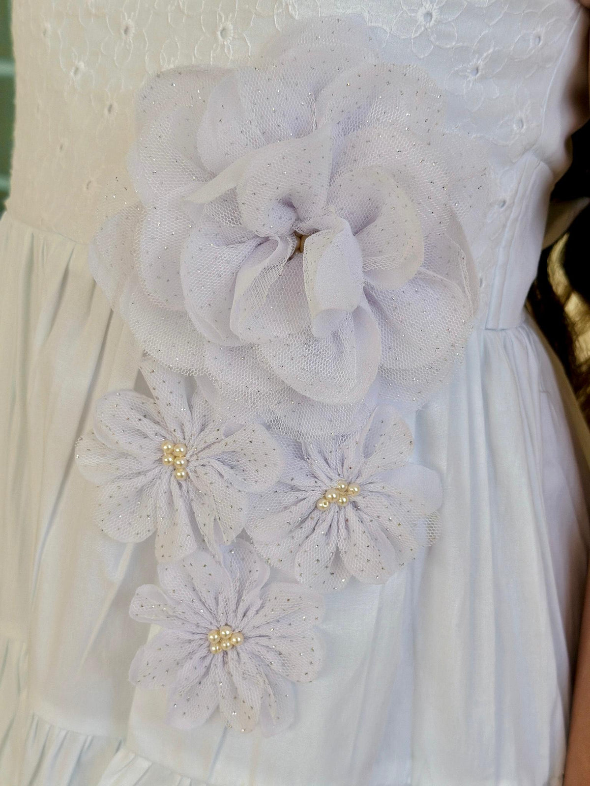 Vestido Blanco para Niña Delicada