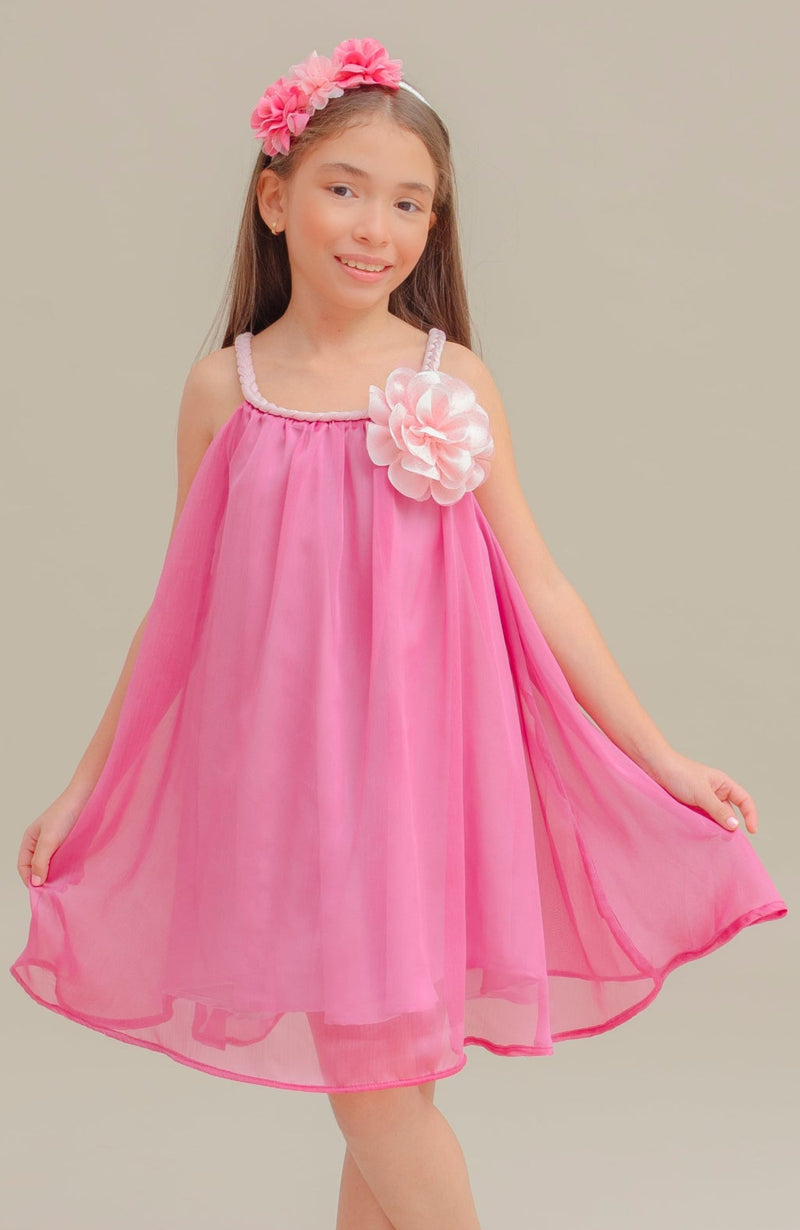 Vestido Para niña Melisas Fucsia