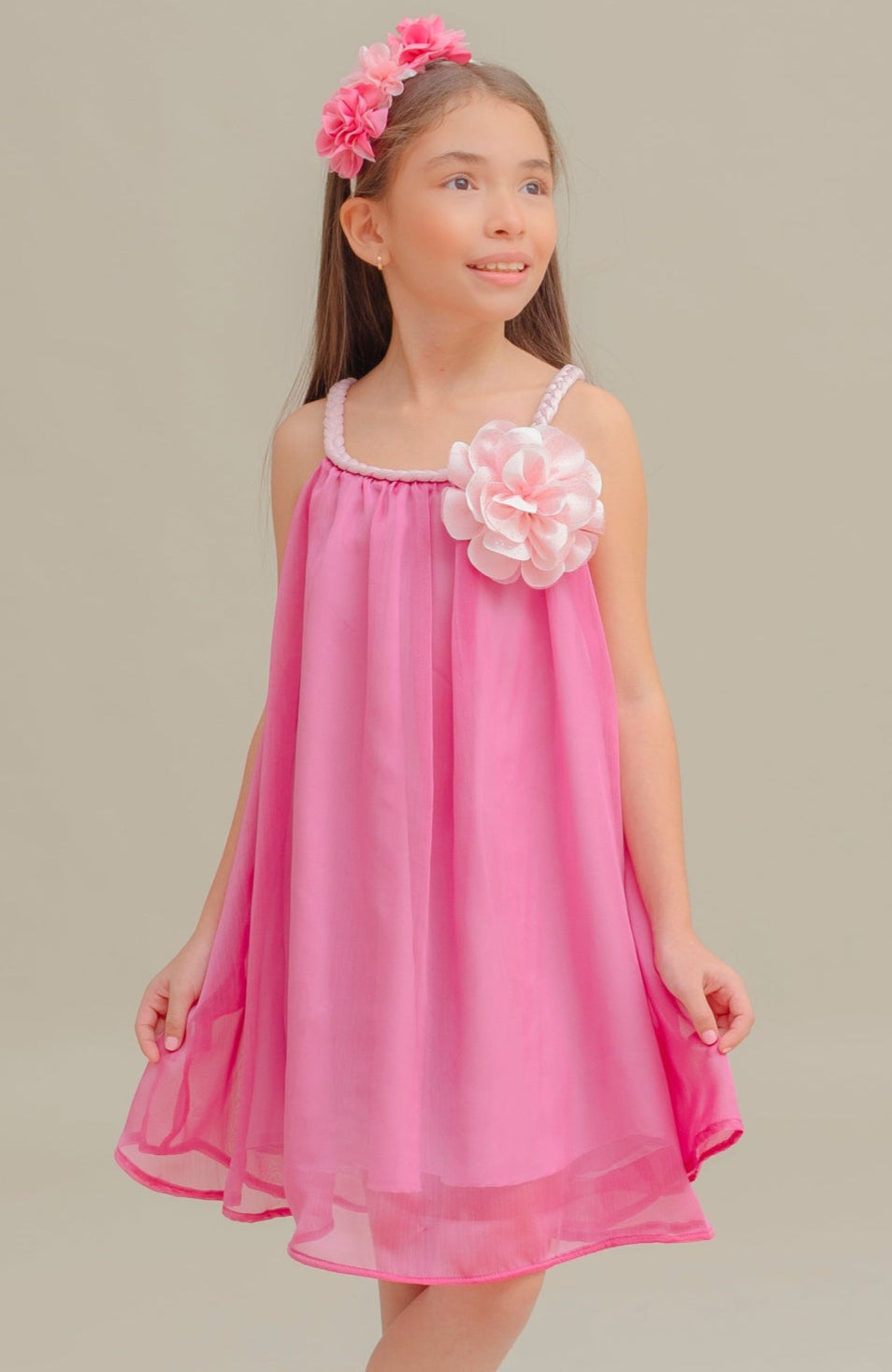 Vestido Para niña Melisas Fucsia