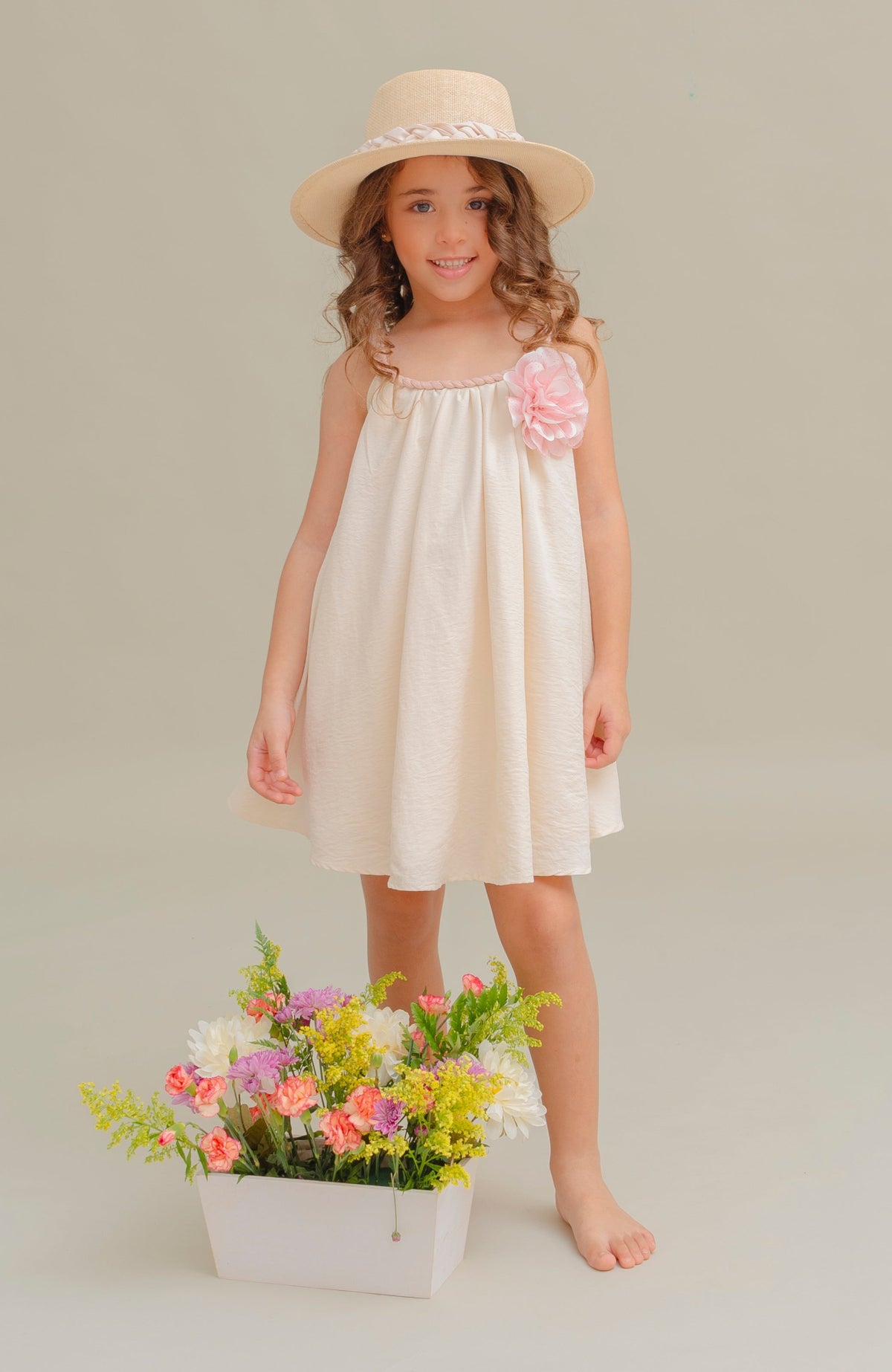 Vestido Para niña Melisas Beige