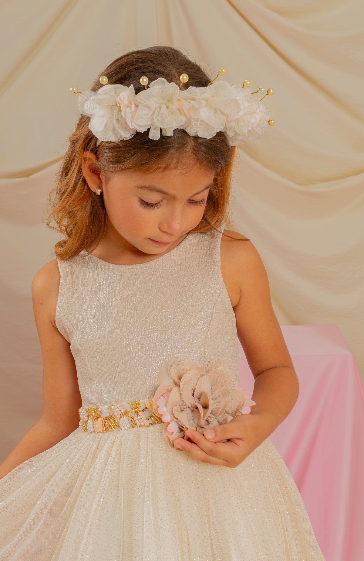 Vestido para niña Musa Beige