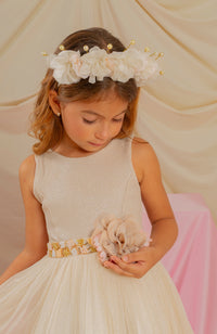 Vestido para niña Musa Beige