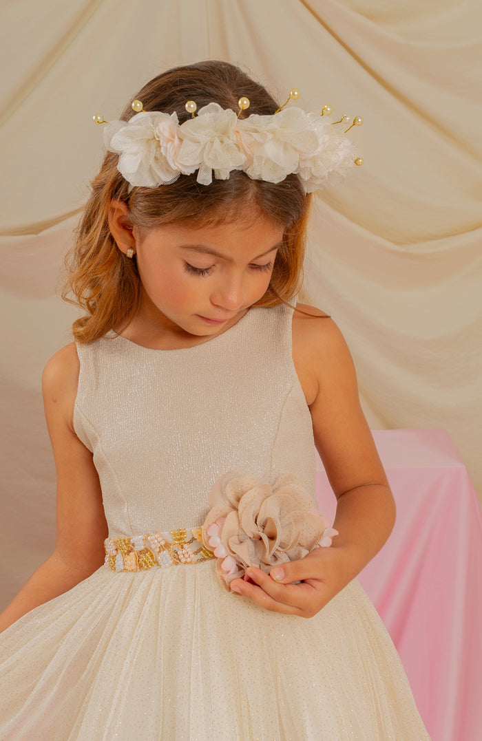 Vestido para niña Musa Beige