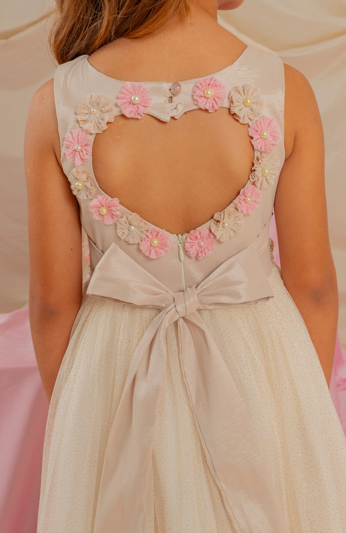 Vestido para bebita Musa Beige