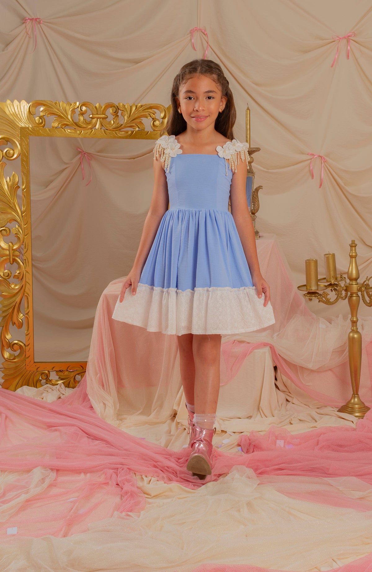 Vestido para niña Opera Azul