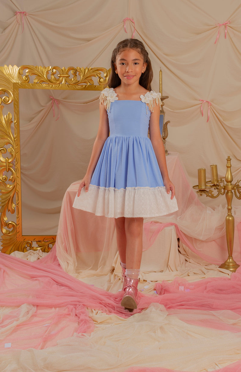 Vestido para niña Opera Azul