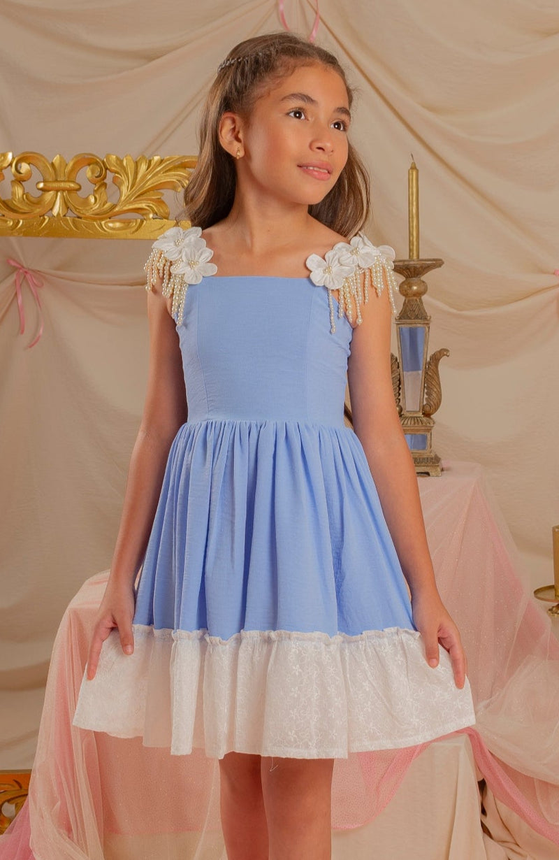 Vestido para niña Opera Azul