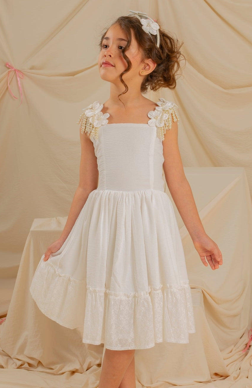 Vestido para niña Opera Beige