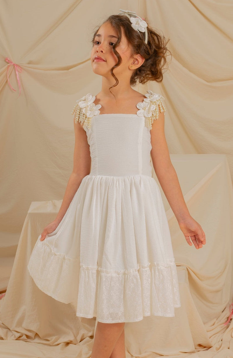 Vestido para niña Opera Beige
