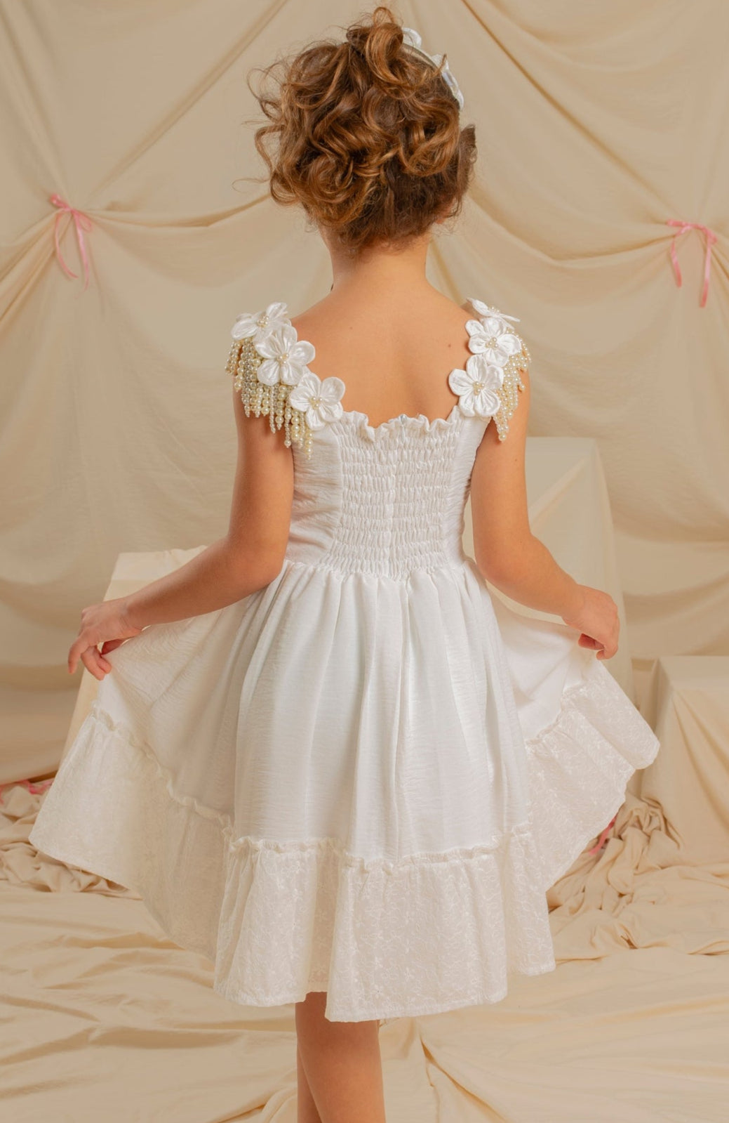 Vestido para niña Opera Beige