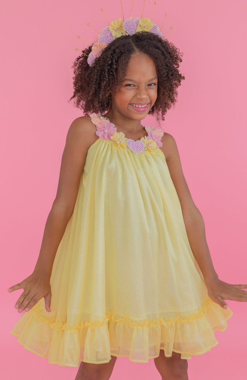 Vestido Para Niña Verdades Amarillo