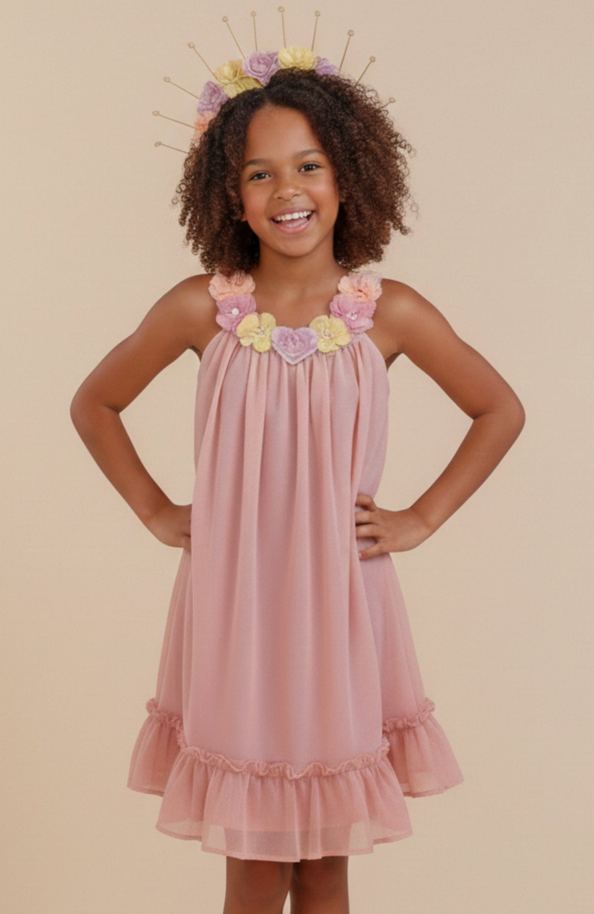 Vestido para Niña Verdades Rosa